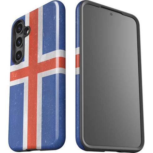 Iceland Flag Distressed Galaxy S24 Plus Impact Case